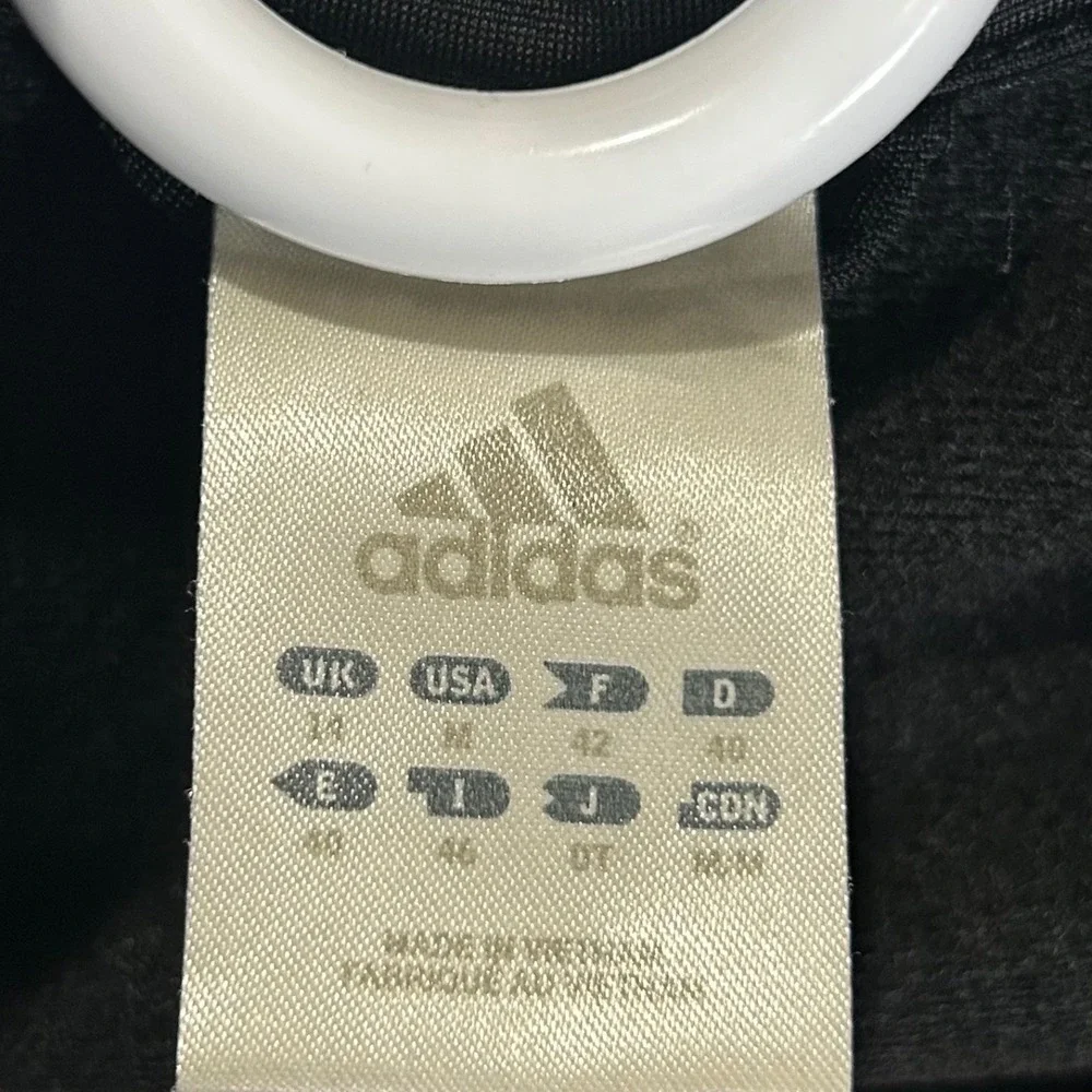 Adidas Kids Black Full Zip Track Jacket White Piping Size‎ Medium